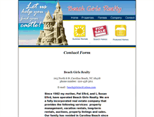 Tablet Screenshot of beachgirlsrealty.com